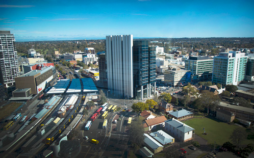 Parramatta CBD from above
