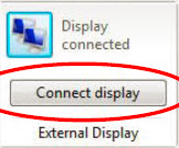 Connect display button