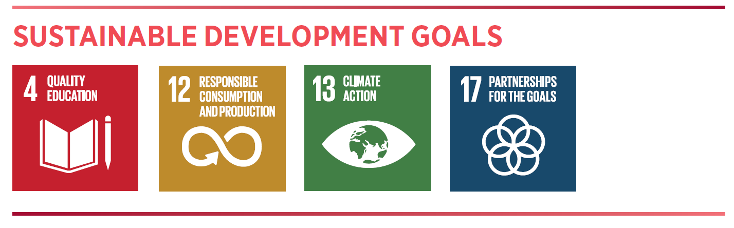 SDGs 4, 12, 13, 17