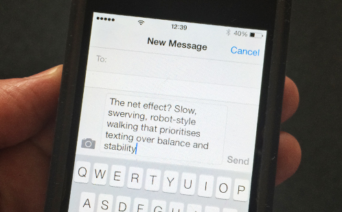 Text on a smart phone screen