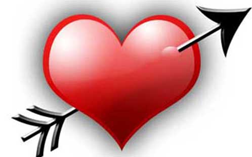 Loveheart with arrow