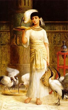 Edwin Long, Alethe Attendant of the Sacred Ibis in the Temple of Isis at Memphis, 1888