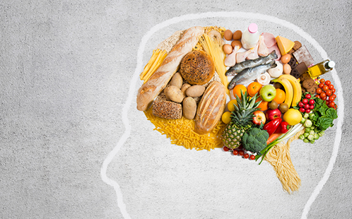 Visual representation of how food impacts the brain