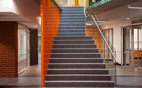 Science building staircase