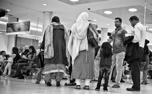 Migrants at airport