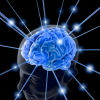 The brain is being energized through the strings. The concept of intelligence.