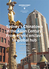 Cover of the Sydney's Chinatown in the Asian Century report showing city buildings