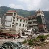 Heavily damaged school in Yingxiu, Sichuan, China.