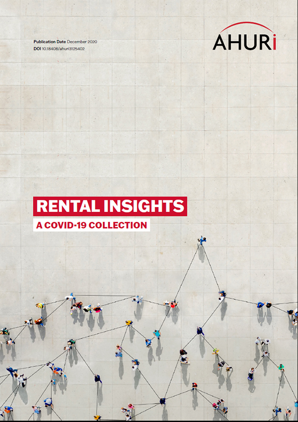Rental Insights: A COVID Collection cover with an aerial view of people connected by lines.