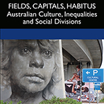 Section of the Fields, Capitals, Habitus cover featuring murals under a motorway 