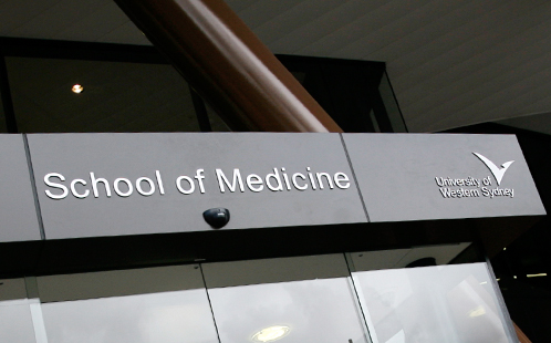 School of Medicine sign