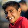 Smiling teenage Aboriginal boy