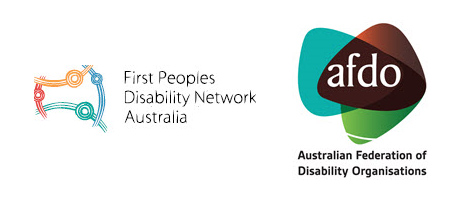 Logos: First Peoples Disability Network Australia and Australian Federation of Disability Organisations