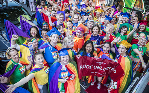 Western Sydney University attends the 2019 Sydney Gay and Lesbian Mardi Gras