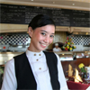 Asian woman working in hospitality