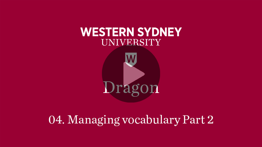 04 Managing vocabulary Part 2 video