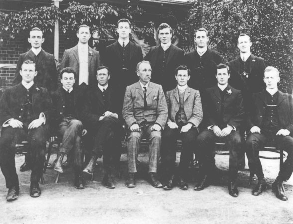 Musson (centre front) with students [Hawkesbury Agricultural College (HAC)]